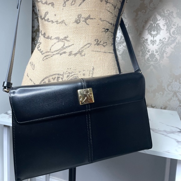 Bags Vintage Ysl Black Leather Crossbody Bag Comes With Coa Poshmark